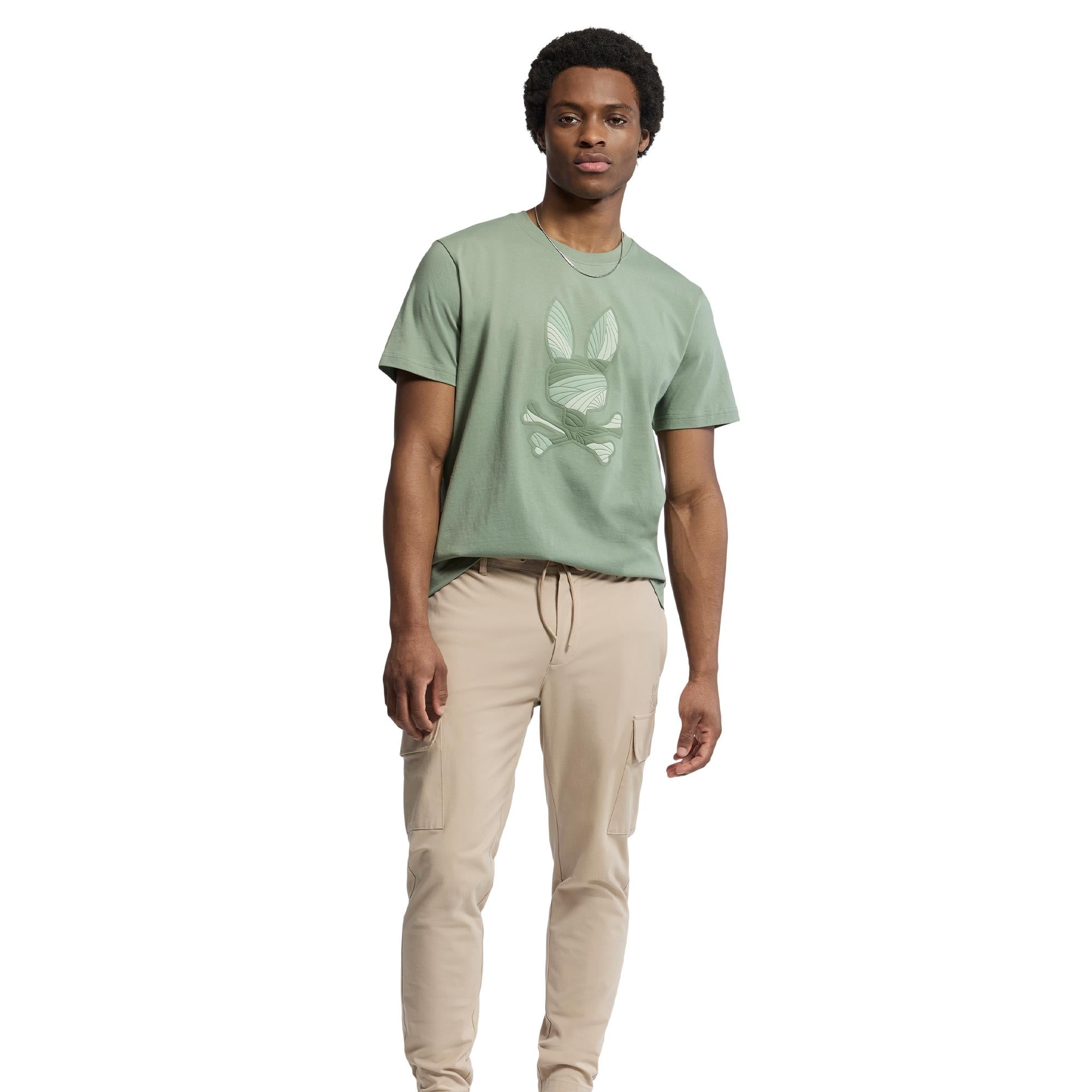 Psycho Bunny Baxter Graphic Tee Sea Spray